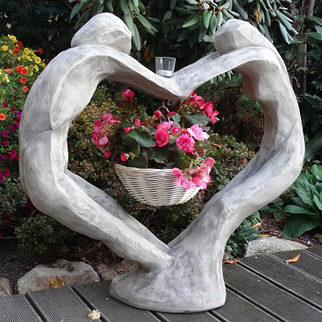 Mann & Frau Als Blumenständer - Herzförmig - Tristan & Isolde 3 Mann & Frau Als Blumenständer - Herzförmig - Tristan & Isolde