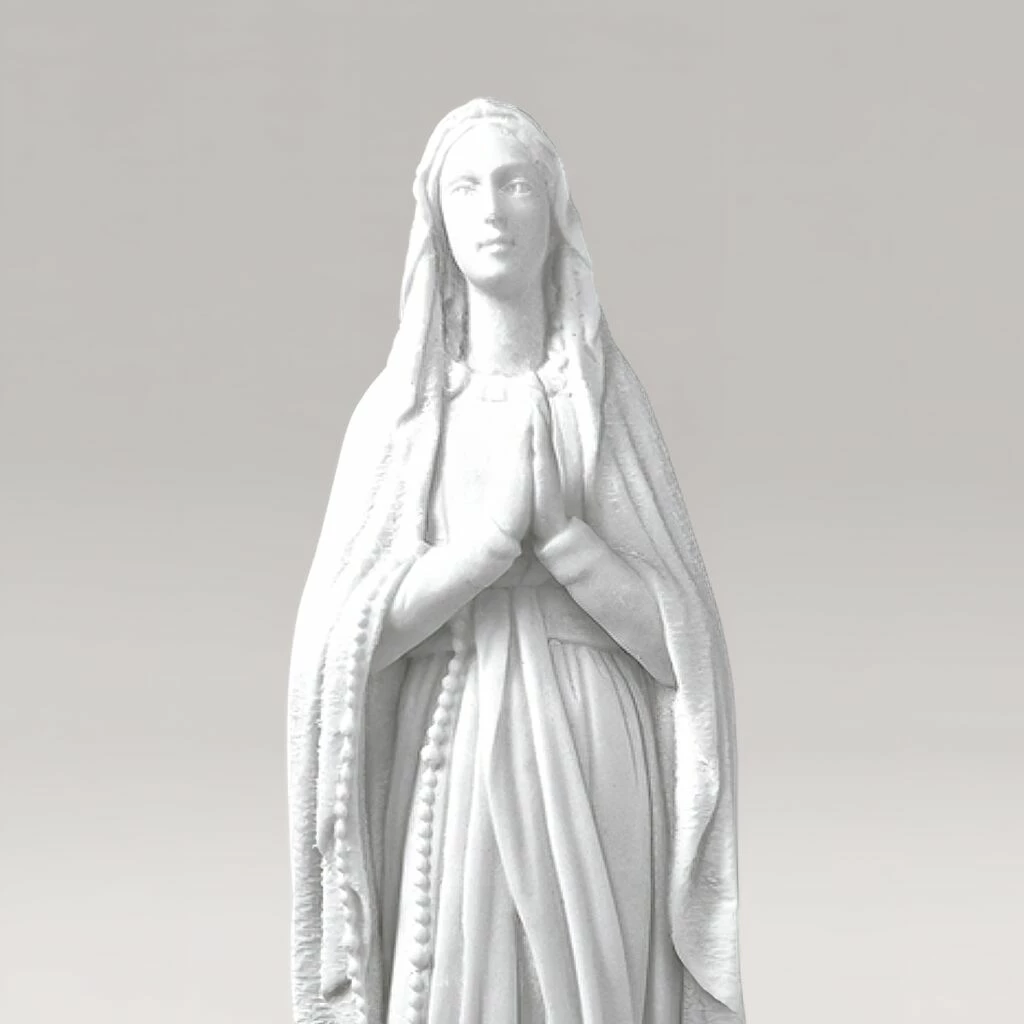 Marmorguss - Betende Maria Mutter Gottes Statue - Madonna Di Lourdes 4 Marmorguss - Betende Maria Mutter Gottes Statue - Madonna Di Lourdes – Bild 2