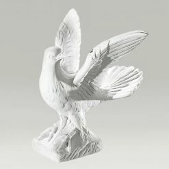Marmorguss - Friedenstaube Mit Detaillierten Federn - Maya