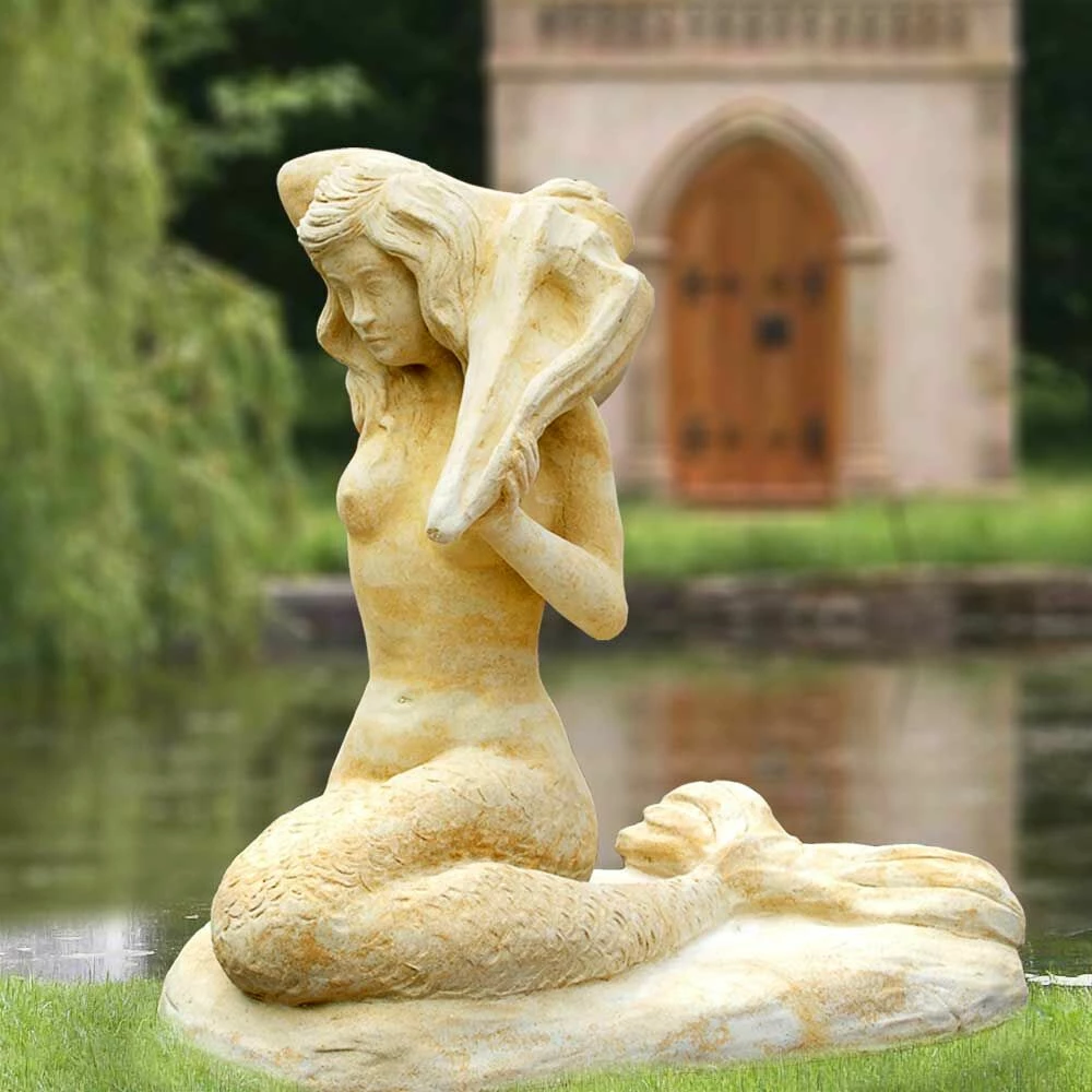 Meerjungfrau Stein Skulptur - Aria 3 Meerjungfrau Stein Skulptur - Aria