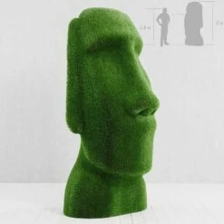 Moai Kopf Gartenfigur - Topiary - GFK & Kunstrasen - Idukan 13 Moai Kopf Gartenfigur - Topiary - GFK & Kunstrasen - Idukan -Outlet GARTENTRAUM Store moai kopf gartenfigur topiary gfk kunstrasen idukan3