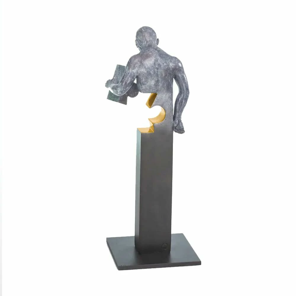 Moderne Bronze Mann-Büste Aus Künstlerhand - Eureka 6 Moderne Bronze Mann-Büste Aus Künstlerhand - Eureka – Bild 4