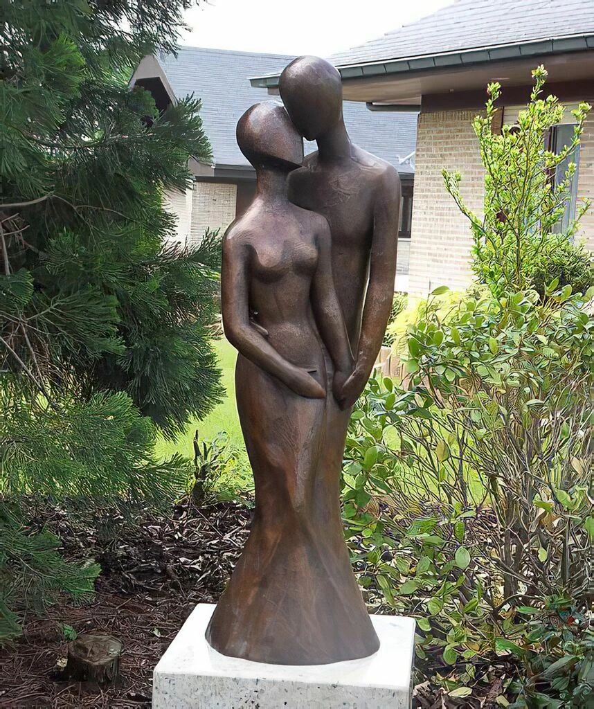 Moderne Bronze Plastik - Motiv Liebespaar 4 Moderne Bronze Plastik - Motiv Liebespaar – Bild 2