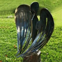 Moderne Engel Gartenfigur Aus Schmiedebronze - Eramo