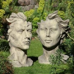 Moderne Gartenbüste Mit Frauengesicht Aus Steinguss - Calibri -Outlet GARTENTRAUM Store moderne gartenbueste mit frauengesicht aus steinguss calibri7