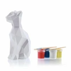 Moderne Katzenfigur Aus Natürlichem Gips Zum Bemalen - Finchen -Outlet GARTENTRAUM Store moderne katzenfigur aus natuerlichem gips zum bemalen finchen3