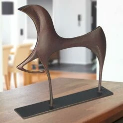 Moderne Pferdefigur Aus Limitierter Bronzeedition - Pferd