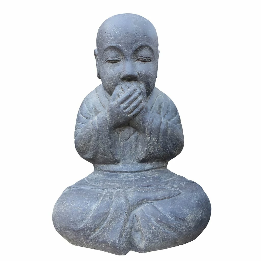 Mönch Aus Steinguss Mit Geschlossenem Mund - Mönch Nichts Sagen 3 Mönch Aus Steinguss Mit Geschlossenem Mund - Mönch Nichts Sagen