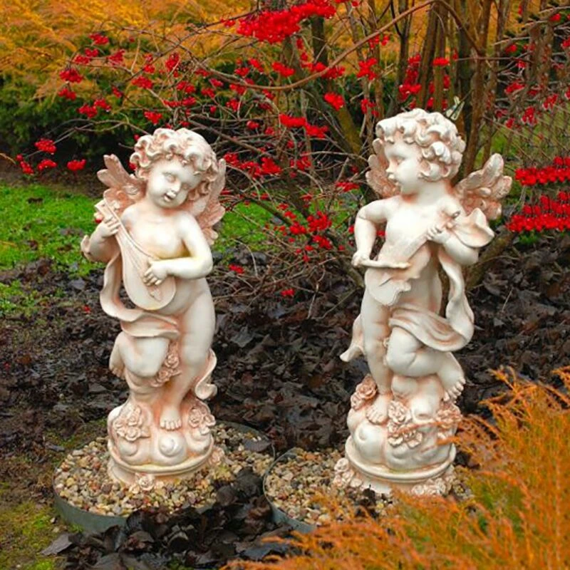 Musizierender Amor Für Den Garten - Kunstvolle Engelskulptur Mit Geige - Tommaso 4 Musizierender Amor Für Den Garten - Kunstvolle Engelskulptur Mit Geige - Tommaso – Bild 2