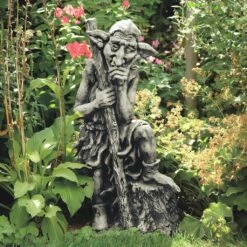 Mystischer Steinguss Gartenkobold - Adalram