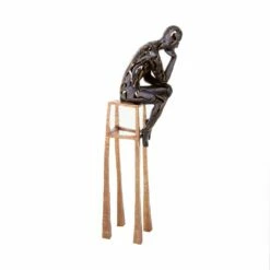 Nachdenklich - Designer Mensch Bronzeskulptur - Thinker Dark & Light -Outlet GARTENTRAUM Store nachdenklich designer mensch bronzeskulptur thinker dark light3