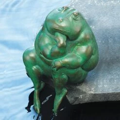 Nachdenklicher Frosch Als Bronze Gartenfigur - Erwin