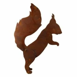 Neugieriges Eichhörnchen Als Rost Dekofigur - Lebensgroß - Eichhörnchen Max