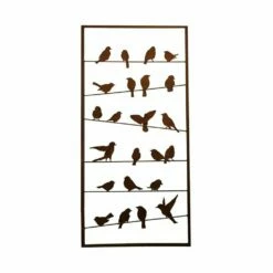 Paravent Mit Vögeln Aus Metall In Rost Optik - Avem Ferro