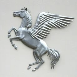 Pegasus Wandrelief Aus Edelstahl - Handwerklich - Volarum