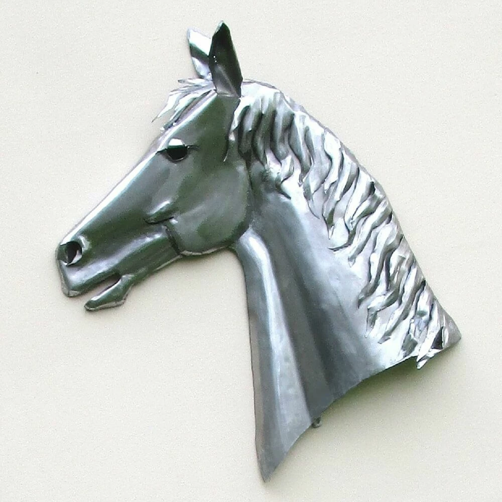 Pferdekopf Als Wandrelief Aus Edelstahl - Devon 3 Pferdekopf Als Wandrelief Aus Edelstahl - Devon