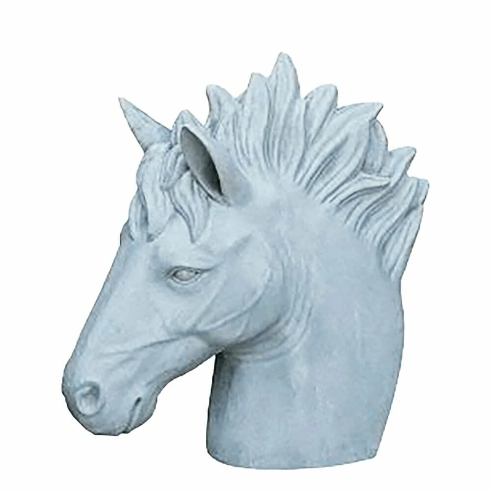 Pferdekopf In Moderner Zement-Optik - Polystone - Epana 4 Pferdekopf In Moderner Zement-Optik - Polystone - Epana – Bild 2