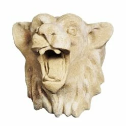 Plastischer Wolfskopf Als Wandrelief Aus Steinguss - Wolfgang