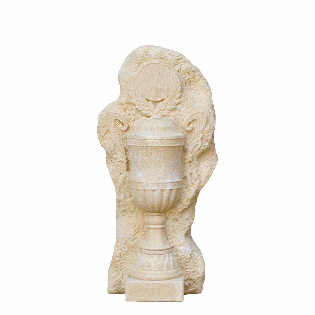 Plastisches Wandrelief Pokal Mit Verzierungen Aus Steinguss - Kapu 3 Plastisches Wandrelief Pokal Mit Verzierungen Aus Steinguss - Kapu