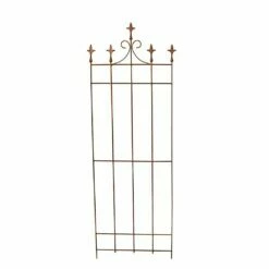 Rankhilfe Mit Französischer Lilie Aus Rost Metall - Myra