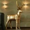 Rentier Figur Aus Polystone - Indoor - Gold - Prancer 2 Rentier Figur Aus Polystone - Indoor - Gold - Prancer -Outlet GARTENTRAUM Store rentier figur aus polystone indoor gold prancer
