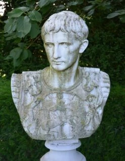 Römische Büste Aus Stein - Caesar Augustus -Outlet GARTENTRAUM Store roemische bueste aus stein caesar augustus3
