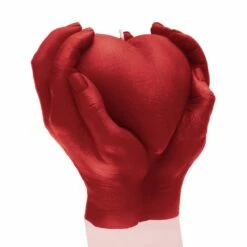 Romantische Kerze - Herz In Den Händen Haltend - Vegan - Hearth In Hands