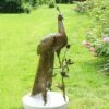 Rost Kunst Für Den Garten - Vogelskulptur Pfau - Paon -Outlet GARTENTRAUM Store rost kunst fuer den garten vogelskulptur pfau paon