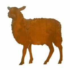 Rostfigur Schaf In Lebensgröße Als Gartenfigur - Schaf Gudrun