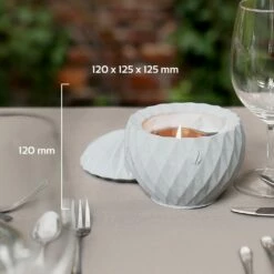 Runder Garten Kerzenständer Modern Mit Deckel - Balltrino -Outlet GARTENTRAUM Store runder garten kerzenstaender modern mit deckel balltrino4