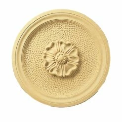 Rundes Wand Relief Mit Rose Aus Steinguss - Rosado