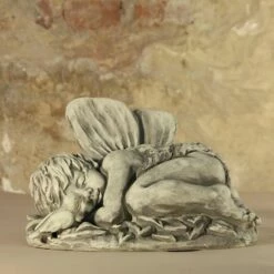 Schlafende Elfe Aus Stein Mit Taube - Dryadalis Columba