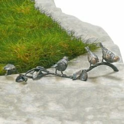 Schöne Garten Vogelskulptur Aus Bronzeguss Mit Patina - Fibo