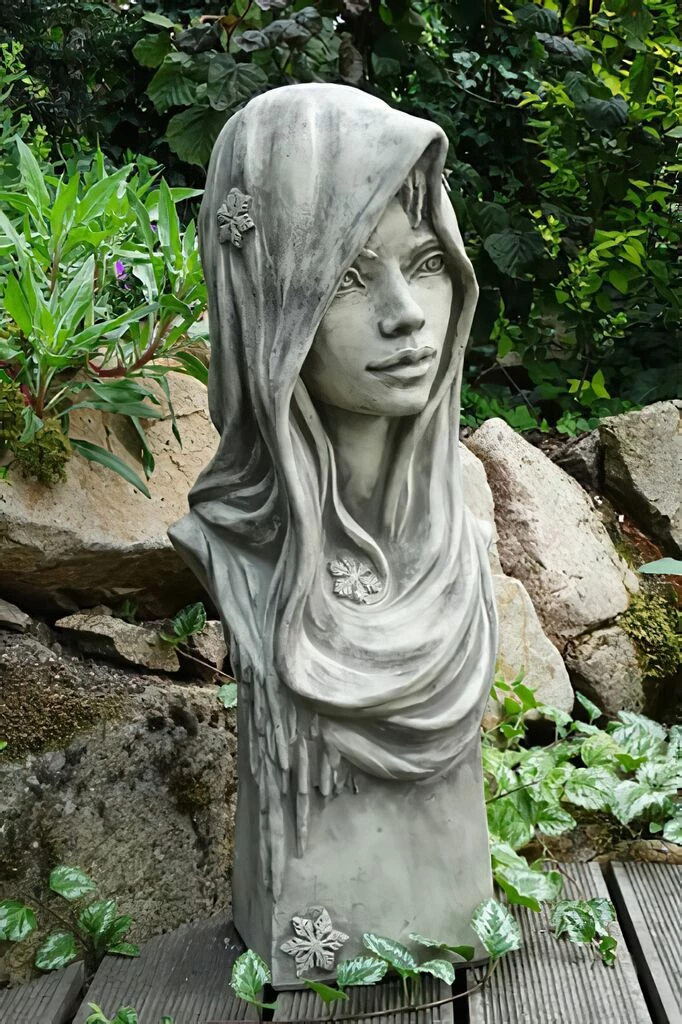 Schöne Gartenskulptur - Frauen Büste Aus Stein - Jolanda 4 Schöne Gartenskulptur - Frauen Büste Aus Stein - Jolanda – Bild 2