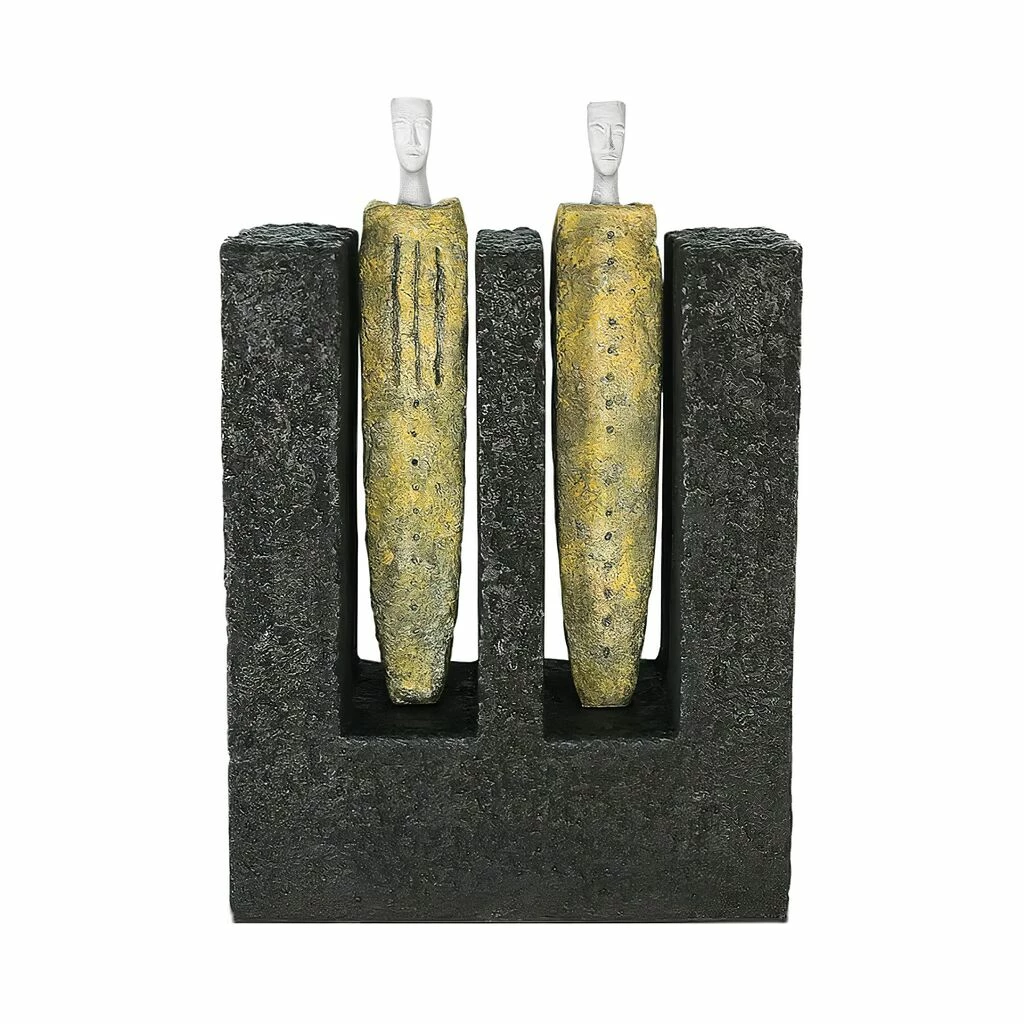 Schwarz-gelbe Künstlerfigur Limitiert - Abstrakte Menschen - Case II 3 Schwarz-gelbe Künstlerfigur Limitiert - Abstrakte Menschen - Case II