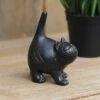 Schwarze Deko-Katzenfigur Aus Bronze - Ferdinand -Outlet GARTENTRAUM Store schwarze deko katzenfigur aus bronze ferdinand