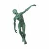 Schwebende Künstlerfigur - Mann Aus Bronze - Grün - Sky Surfer