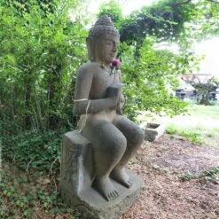 Sitzende Buddha Steinfigur Aus Naturstein Für Den Garten -Outlet GARTENTRAUM Store sitzende buddha steinfigur aus naturstein fuer den garten3