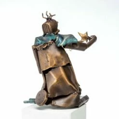 Sitzende Clownfigur Aus Bronze Mit Farbigen Akzenten - Clown -Outlet GARTENTRAUM Store sitzende clownfigur aus bronze mit farbigen akzenten clown4