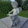 Sitzende Engel Garten Figur Aus Steinguss Mit Buch - Dennis -Outlet GARTENTRAUM Store sitzende engel garten figur aus steinguss mit buch dennis