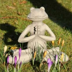 Sitzende Frosch Steinfigur Macht Yoga - Yoga Ranae
