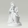 Sitzende Gartenstatue Madonna Mit Kind - Marmorguss - Maria Pia Mater