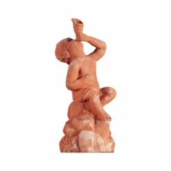 Sitzende Jungenfigur Aus Terrakotta Mit Kelch - Ragazzo