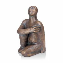Sitzende Menschfigur Aus Bronzeguss - Limitierte Edition - Sitzende 1