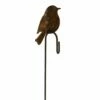 Sitzende Vogelskulptur In Rostopik - Gartenstecker Aus Eisen - Filou -Outlet GARTENTRAUM Store sitzende vogelskulptur in rostopik gartenstecker aus eisen filou