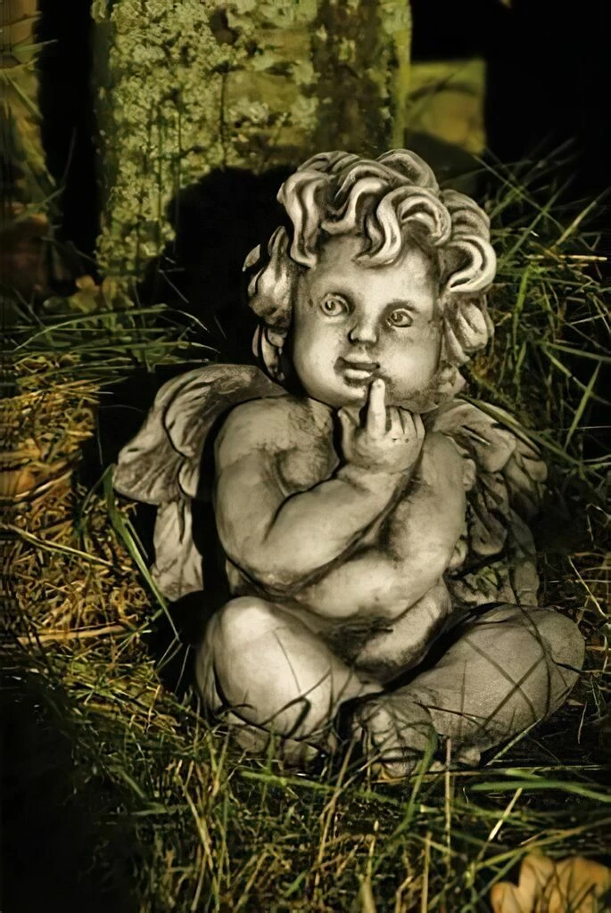 Sitzender Engel Aus Steinguss Für Draußen - Augustus 4 Sitzender Engel Aus Steinguss Für Draußen - Augustus – Bild 2