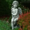 Sitzender Stein Engel Als Gartenskulptur - Baron