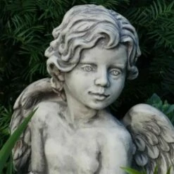 Sitzender Stein Engel Als Gartenskulptur - Baron -Outlet GARTENTRAUM Store sitzender stein engel als gartenskulptur baron4