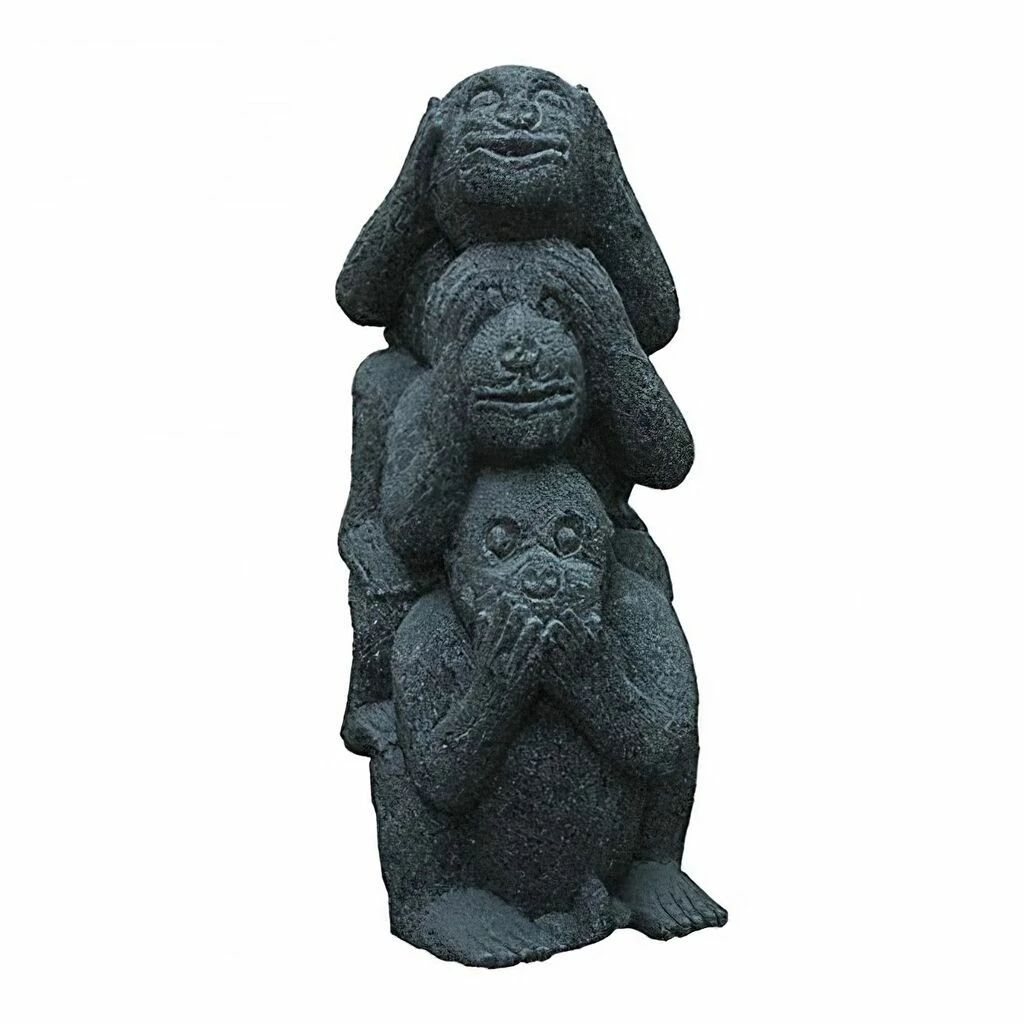 Skulptur Der Drei Affen Aus Stein - Sambiki 3 Skulptur Der Drei Affen Aus Stein - Sambiki