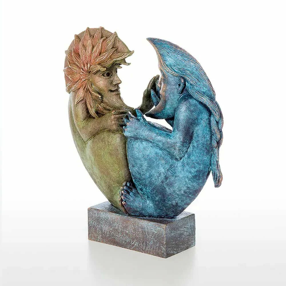 Sonne & Mond Als Abstrakte Bronze Künstlerfiguren - Sun & Moon II 5 Sonne & Mond Als Abstrakte Bronze Künstlerfiguren - Sun & Moon II – Bild 3